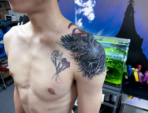 タトゥーインクグレー、 ブルー タトゥーインク/インク Fusion Tattoo Ink｜PIT BULL タトゥー