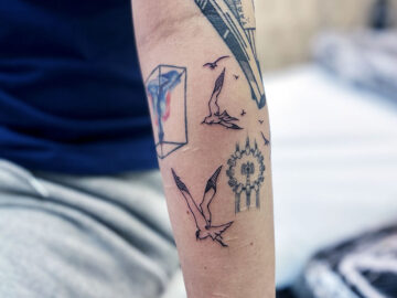 ワンポイント　カモメ　タトゥー　東京