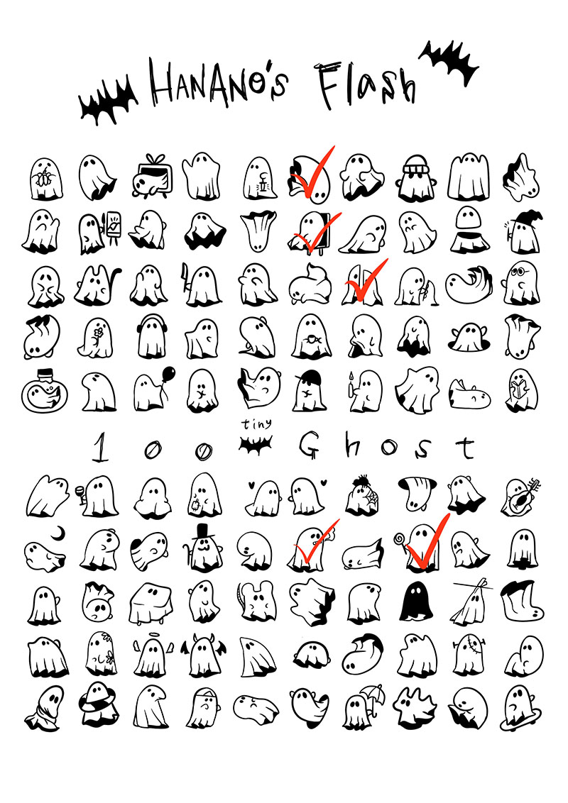 フラッシュ　タトゥーデザイン　おばけ　タトゥー　東京