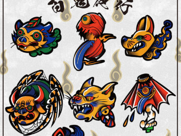 フラッシュ　タトゥーデザイン　妖怪　タトゥー　東京