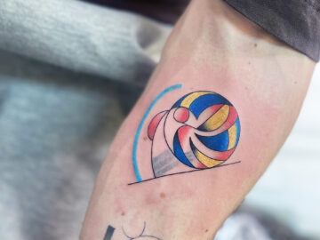 ワンポイント　バレー　抽象　タトゥー　東京