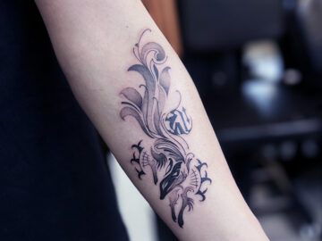 ワンポイント　九尾　タトゥー　東京